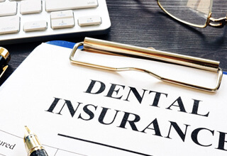 dental insurance form on a table