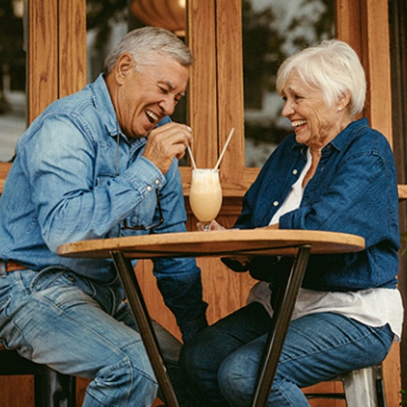 Couple with dentures in Weatherford