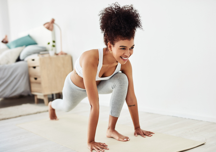 person exercising to prevent gum disease