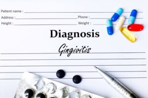 Document that says, “diagnosis gingivitis”